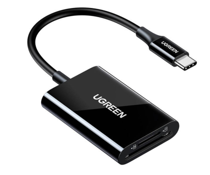 Czytnik kart SD UGREEN Czytnik kart USB-C 2w1 CM265 czarny